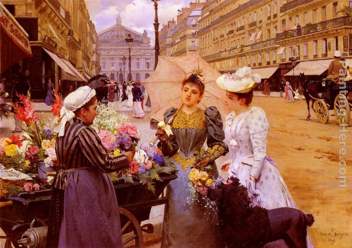 Louis Marie de Schryver Marchande De Fleurs, Avenue De L'Opera